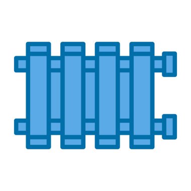 radyatör ağ simgesi, vektör illüstrasyonu