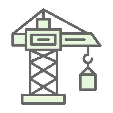 Yapı vinci simgesi web basit illüstrasyon