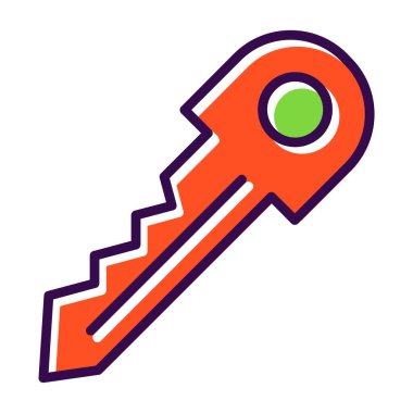 Anahtar. Web simgesi basit illüstrasyon