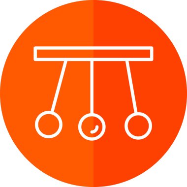 Tek bir turuncu ve siyah çizgi simgesinin vektör çizimi