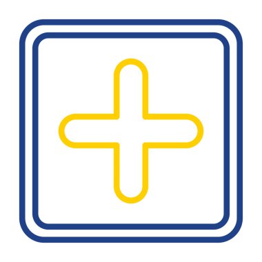 Artı işaret simgesi, vektör illüstrasyonu