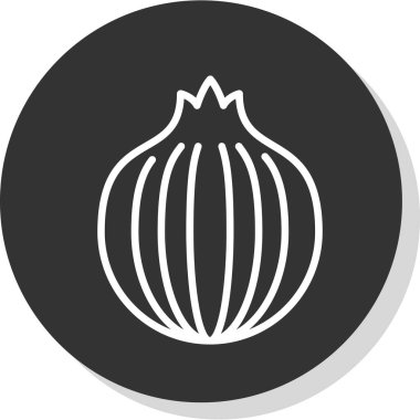 Soğan vektörü simgesi, illüstrasyon 