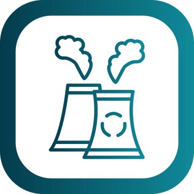 Nükleer santral simgesinin vektör çizimi