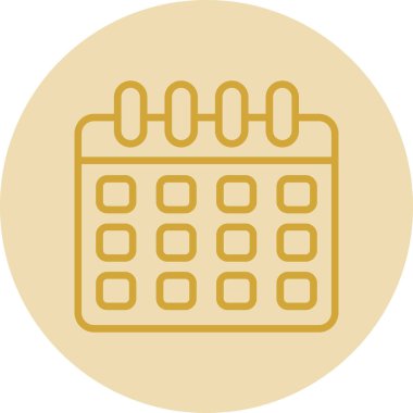 basit takvim simgesini, vektör çizim