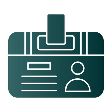 Kimlik kartı web simgesi, vektör illüstrasyonu 