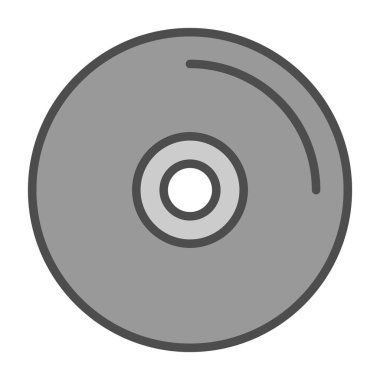 CD mi? Web simgesi basit illüstrasyon