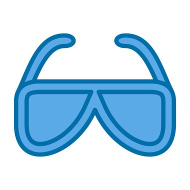 Gözlükler. Web simgesi basit illüstrasyon 