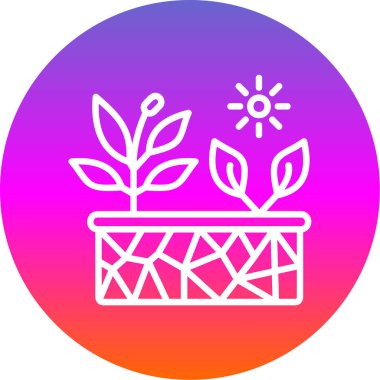 Bitki simgesinin vektör illüstrasyonu