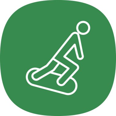 Snowboder web simgesi, vektör illüstrasyonu 