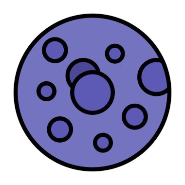 Ay ikonu vektör illüstrasyonu