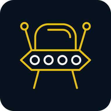 uzay gemisi kapsülü ikon vektör çizimi