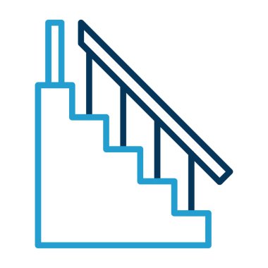 Merdivenler. Web simgesi basit illüstrasyon
