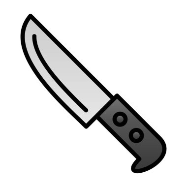 Bıçak düz simgesi, vektör illüstrasyonu 