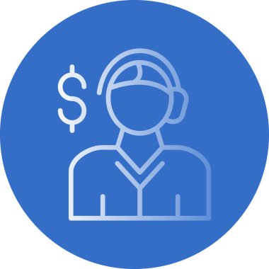 Salesman web icon vector illustration