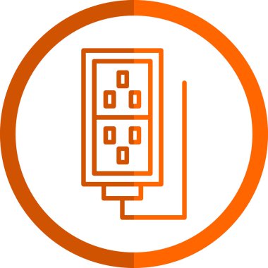 Modern b 'nin vektör çizimi pil ikonundan yoksun