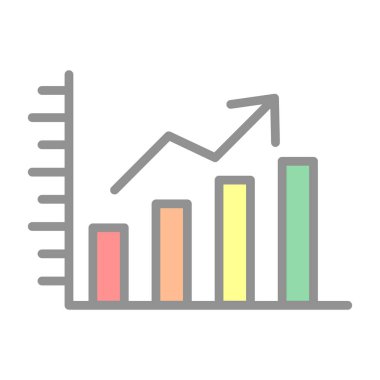 iş grafiği simgesi, vektör illüstrasyonu basit tasarım