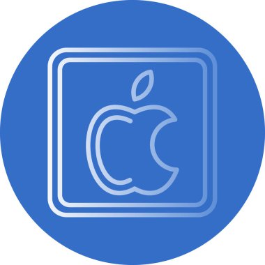Elma logosu. Web simgesi basit illüstrasyon 