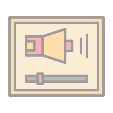 hoparlör vektör simgesi, tasarım illüstrasyonu 