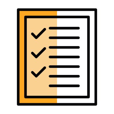 Kontrol listesi. Web simgesi basit illüstrasyon