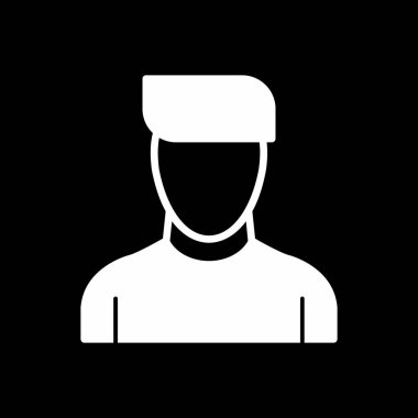 adam düz simge vektör çizim 