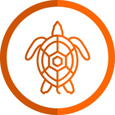 Beyaz arkaplanda izole edilmiş kaplumbağa vektör simgesi