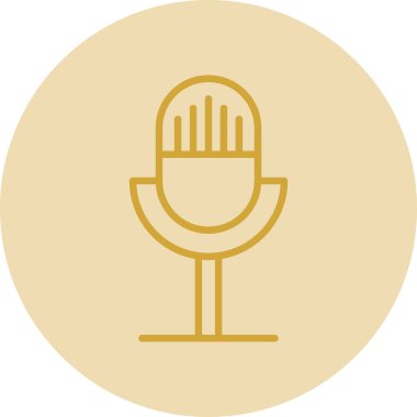 Mikrofon. Web simgesi basit illüstrasyon