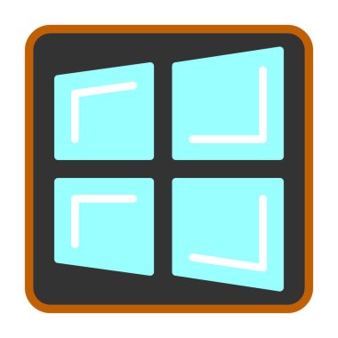 kare biçim simgesi, vektör illüstrasyonu