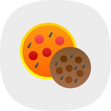 Vektör illüstrasyonu, Çerez simgesi element arkaplanı            