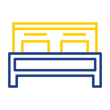 Çift yatak vektör simgesi           