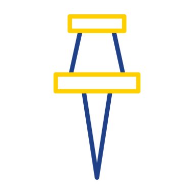 Bir Push iğnesinin vektör simgesi