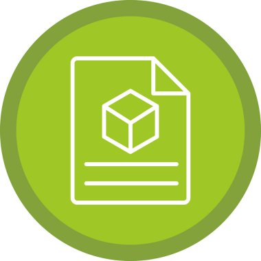 Bir belge simgesinin vektör illüstrasyonu