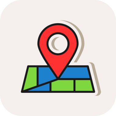 konum pin simgesi, vektör illüstrasyonu 