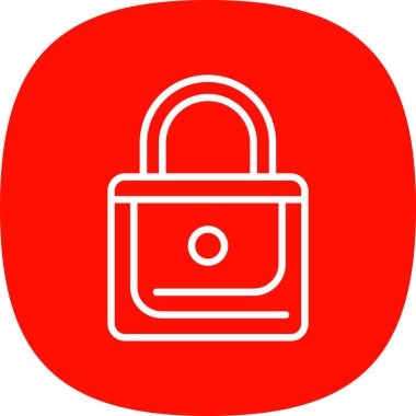 asma kilit simgesi, vektör çizimi  