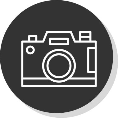 Kamera. Web simgesi basit illüstrasyon