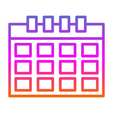 basit takvim simgesini, vektör çizim