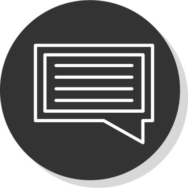 sohbet baloncuğu ileti vektör çizgisi simgesi 