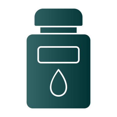 ilaç şişesi simgesi, vektör illüstrasyonu