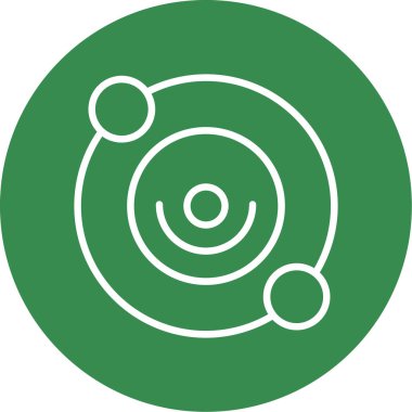 Yörünge web simgesi vektör illüstrasyonu