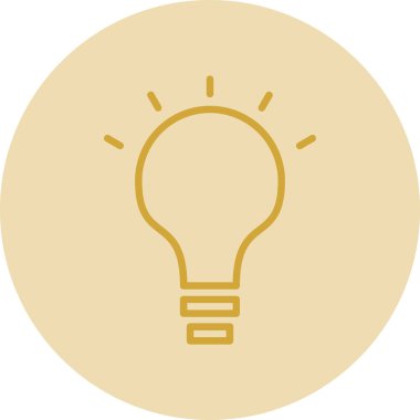 ampul simgesi, vektör illüstrasyonu 