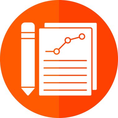 rapor web çizgisi simgesi, vektör illüstrasyonu 