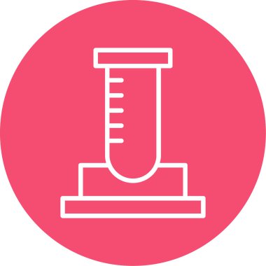 Test tübü simgesi, vektör illüstrasyonu