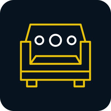 Kanepe. Web simgesi basit tasarım