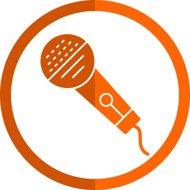 mikrofon simgesi vektör illüstrasyonu