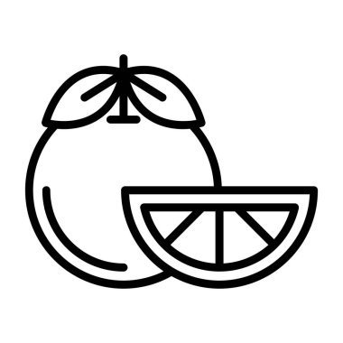 mandalina vektör illüstrasyonu, yiyecek simgesi