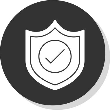 Kalkan. Web simgesi basit illüstrasyon 