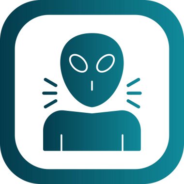 Uzaylı. Web simgesi basit illüstrasyon 