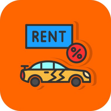 Araba satış vektör simgesi