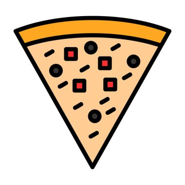 Pizza yaratıcı ikon vektör illüstrasyonu                