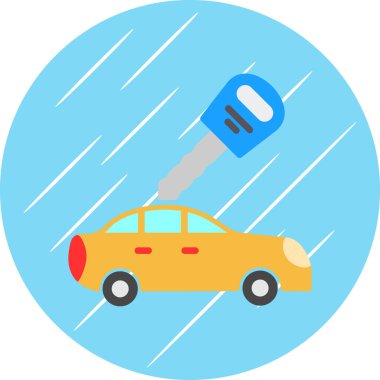 Araba yıkama. Basit illüstrasyon.