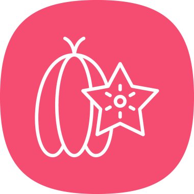 starfruit ikon vektör illüstrasyonu